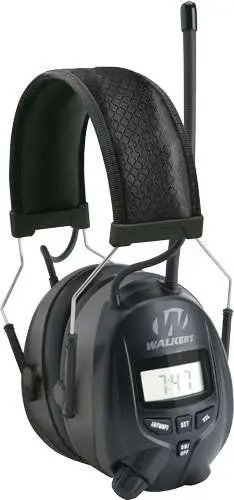 Walker's GWP-RDOM AM/FM Digital Earmuff 25dB Black Over-the-Head