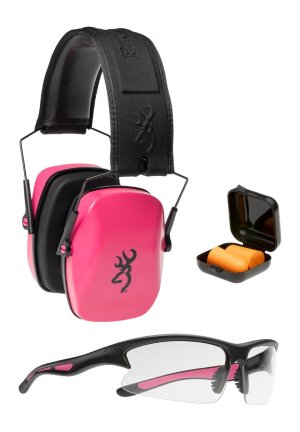 Browning 126410 BRO Range Kit for Her - Pink Ear & Eye Protection Set