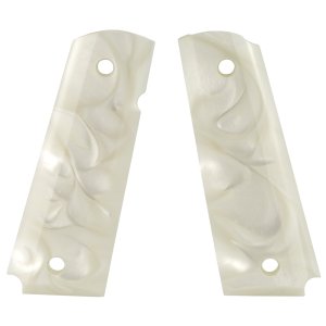 Hogue 1911 Government Polymer White Pearlized Grip Panels 45318
