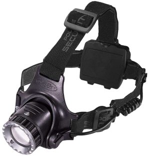 Police Security Flashlights 97745 Long Throw Headlamp 470 Lumens Black LED