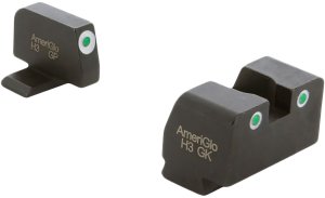 AmeriGlo XD181 Sight Set Springfield XD Green Tritium White Outline