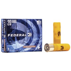 Federal Premium Power-Shok 20 Gauge 3 In #2 Buckshot 5 Rounds