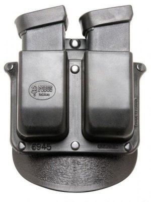 Fobus 6945GNDP Double Mag Pouch Black Polymer Paddle Compatible w/ Glock