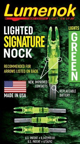 Lumenok SL3G Lighted Nocks Signature Series Green 3-Pack