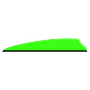 Q2i Q07043 Fusion X-II Vanes 3" Neon Green Shield Cut 100pk