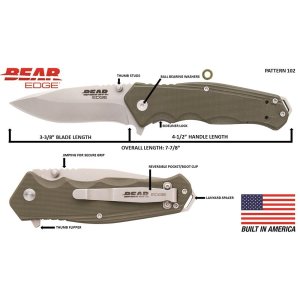 BEAR & SON 61102 4.5" OD Green G10 Sideliner with Trigger