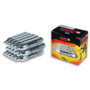 Gamo USA 12g CO2 Cartridges for CO2 Pistols and Rifles 15 Pack