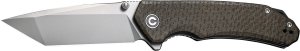 CIVIVI Brazen 3.5 In Green Micarta TNT Stonewash Folding Knife