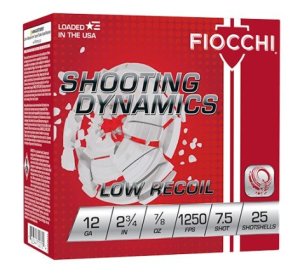 Fiocchi 1278OZ75 Exacta Target Trainer 12GA 2.75In 7/8oz Low Recoil