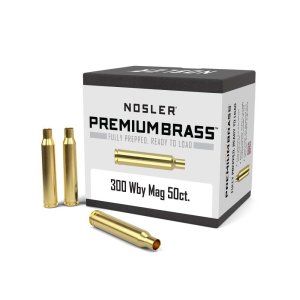Nosler 10180 Unprimed Brass Rifle Cases .300 Wby Mag 50ct Factory 1st