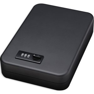 Bulldog BD1126 Personal Vault, Steel, Combo/Key Lock, Black, 9.7"x6.5"x1.8"