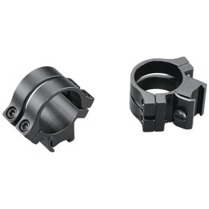 Weaver 49053 Quad Lock Rings 1 inch Matte Black Aluminum 3/8 inch Dovetail