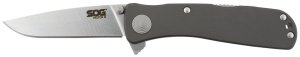 SOG Twitch II SOGTWI8CP 2.65" AUS-8A Drop Point Blade Gray Handle Knife