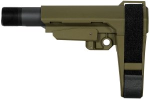 SB Tactical SBA3X04SB SBA3 X Brace, OD Green, 5-Position Adjustable, 6.75oz, US Veteran Made