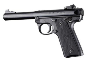 Ruger 22/45 MKIV Checkered Rubber Grip Panels with Diamonds Black