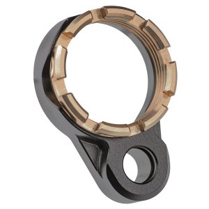 Fortis LE-BLK-K1-FDE Lightweight Castle Nut & End Plate, Black/FDE Anodized