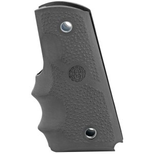 Hogue 43000 1911 Officer Rubber Grip Finger Grooves Black