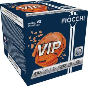 Fiocchi VIP .410 Gauge Target Loads 2.5In #7.5 1/2oz 1250fps