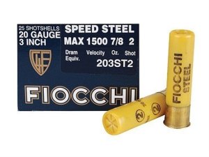 Fiocchi Speed Steel 20ga 3" 7/8oz 2 Shot 25rd Shotgun Loads