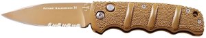 Boker 01KALS103 Kalashnikov 3.35" Spear Point Plain/Serrated Desert D2
