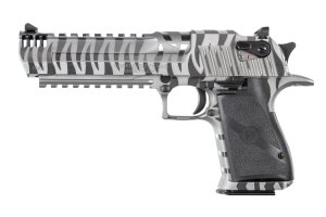 Magnum Research DE50WTS Desert Eagle 50 AE 6" Stainless White Tiger Stripe
