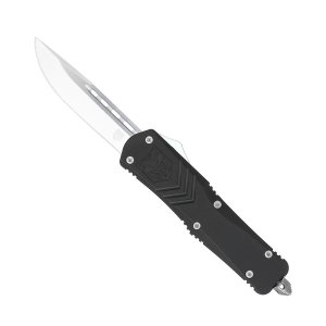 CobraTec CTKLBLKFS-X Large Black Drop Point Dual Action Knife