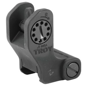 Troy SSIGFRSROBT00 Rear Fixed BattleSight Black Anodized for AR-15/AR-10