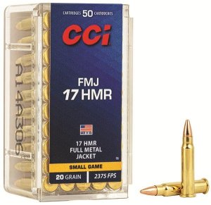 CCI GamePoint 0055 17 HMR 20 Grain FMJ 50 Rounds Box