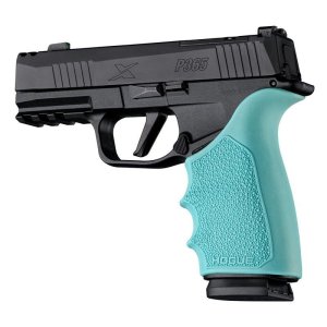 Hogue HandAll Beavertail Grip Sleeve Aqua Textured Fits Sig P365 XMacro