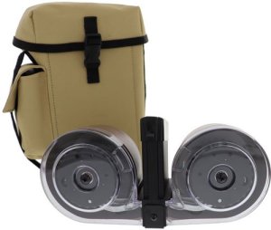 Iver Johnson AR15 .223 100 Round Drum Magazine Black/Tan Poly
