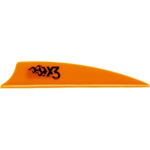 Bohning X3 Vanes Neon Orange 2.25 in. 100 pk. Archery Shield Cut Heat Vane Material Lightweight 4.4 gr. 5.8 gr.