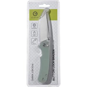 CIVIVI KNIFE BRAZEN 3 NATURAL G10 STONEWASH CLAM PACK