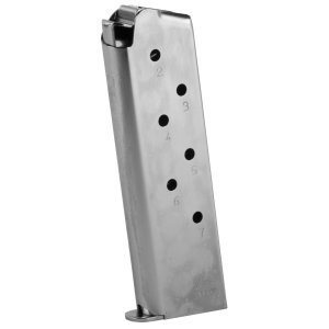 Mec-Gar USA 1911 45 ACP 7rd Magazine Nickel Stainless Steel