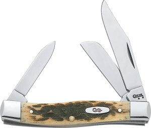 Case Cutlery Medium Stockman 2.57 In Chrome Vanadium Amber Bone
