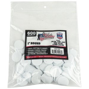 ProShot 1-600 1" Round Patches .22-.270 Cal, 600 Count