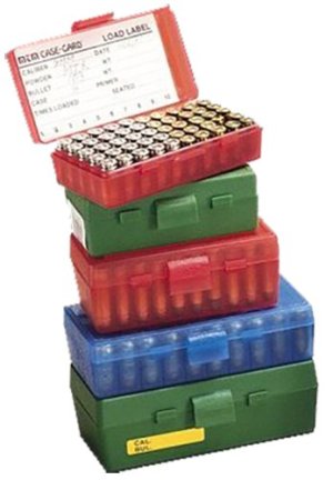 MTM Case-Gard P50-45-10 Ammo Box 50 Round Green Polypropylene Flip-Top