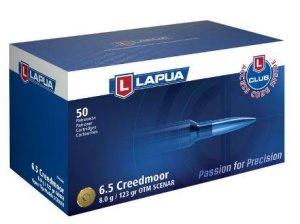Lapua 4316060 6.5 Creedmoor 123gr Scenar OTM Ammo 50 Rounds