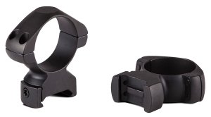 Konus 7402 Steel Rings 1" Low Matte Black Picatinny/Weaver Mount
