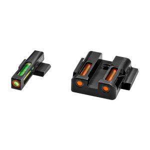 HiViz MPN421 LiteWave H3 Sight Set S&W M&P Green Tritium/Orange Fiber