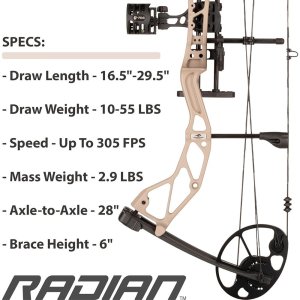 Diamond Radian Bow Package Sandstone 10-55 lbs. RH