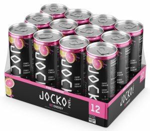 Jocko Fuel 29076 Pink Lemonade Energy Drinks 12oz 12Pack