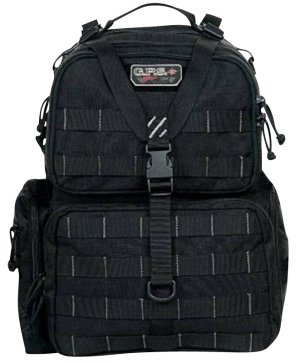 GSM Outdoors Tall-Holds 4-Handgun Tactical Black Range Backpack