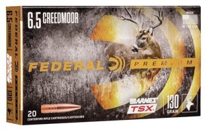 Federal Premium 6.5 Creedmoor 130gr Barnes TSX 20rd P65CRDBTSX1