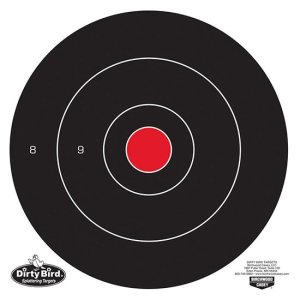 Birchwood Casey Dirty Bird 12" Bullseye Tagboard Hanging Universal Black/Red 100 Per Pkg - 35070