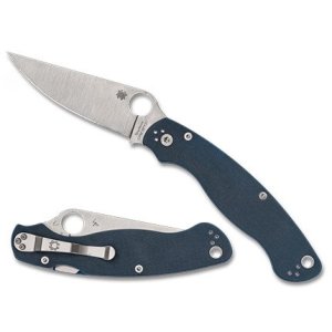 Spyderco C36GPCBL2 Military 2 CPM SPY27 Steel, G10 Handle, Cobalt Blue