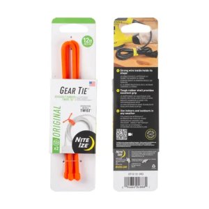 Nite-Ize Gear Tie Reusable Rubber Twist Tie 12in 3-Pack