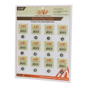 October Mountain Retna Peep Sight 3/16 In OD Green 12 Pack