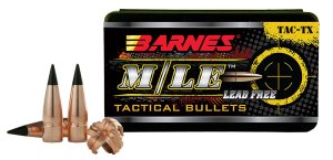 Barnes Bullets 30320 TAC-TX .308, 120gr, Flat Base, High Accuracy, Double-Diameter Expansion, 50 Rounds Box