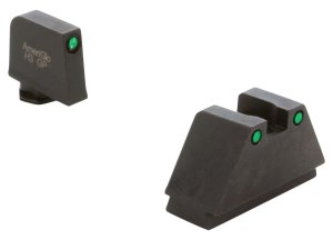 AmeriGlo GL815 Optic Sight Set Glock 3XL Tall Green Tritium Black Outline