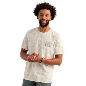 Huk Drift Performance Short Sleeve Shirt Silver Birch Camo L